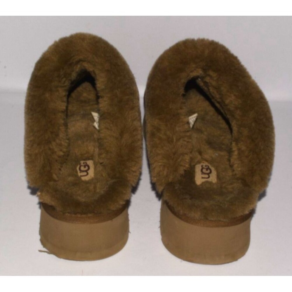 UGG Scuffette II Women’s Slippers Size 7 Chestnut Sheepskin Suede Cozy Shoes - Picture 7 of 9